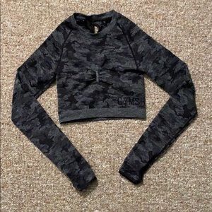 Gymshark Black Camo Crop Top